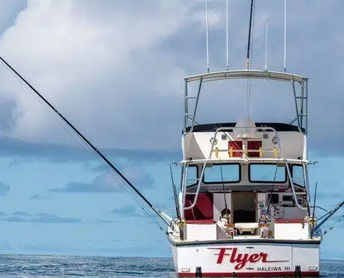 hero-banner2 Flyer fishing vessel, we offer on of the best Hawaii fishing charter experiences on the island of Oahu.