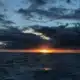 A sunset on the North Shore of Oahu, Hawaii.
