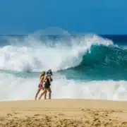 fishoahu-blog-banzaipipeline Banzai Pipeline on Oahu North Shore fishing charter company Flyer Sportfishing operates out of Haleiwa close by.